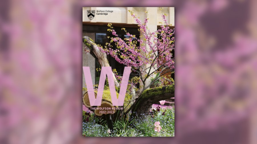 Front cover of the Wolfson Review featuring a small tree growing out of a fallen bigger tree.