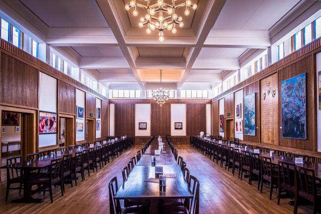 The Dining Hall is a large dining room at the heart of the College, seating up to 144 guests to suit your event